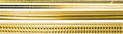 Verzierwachsstreifen-Sortiment, 22cm, 12 Stück Gold-Glänzend