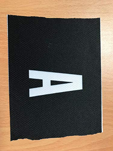 Trikotaufnäher 'A' für Assistenz-Kapitän in schwarz oder weiß, Farbe:schwarz/weiss