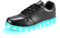 Padgene Damen Herren LED leuchtet Turnschuhe High Top Blinken Trainer USB Ladekabel Spitze bis Paare Schuhe, Schwarz, 40 EU