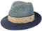 bugatti Straw-Mix Bogarthut Strohhut Sommerhut Sonnenhut Herrenhut (S (54-55 cm) - blau)