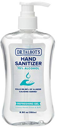 Dr. Talbot's Refreshing Gel Hand Sanitizer With Easy Pump, Fragrance Free, 8.5 Fl Oz