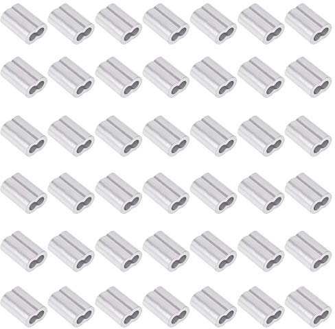 Swpeet Lot de 200 manchons à sertir en aluminium de 2 mm pour câble métallique et câble ou toute autre chose nécessitant un câble solide