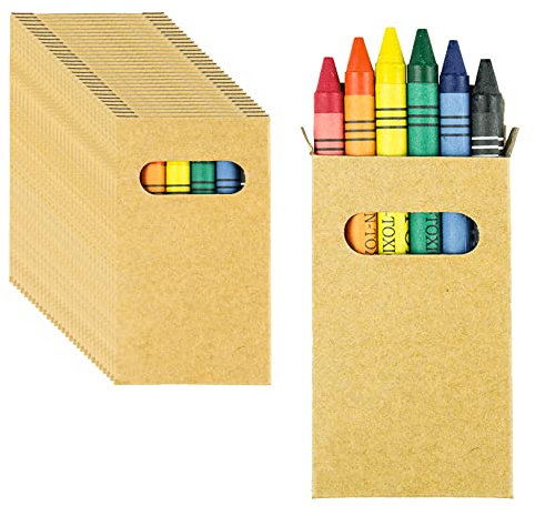 Partituki 10 Sets de Cire Colorée pour Enfants 6 Mini Cires par Boîte. Idéal pour une Fête d’Anniversaire d’Enfant, un Mariage ou une École
