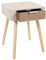HOME DECO FACTORY - HD7335 - Chevet 1 Tiroir en Bois Rose, Chambre, Table de Nuit