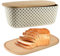 Nomotruc Bread Box with Cutting Board Lid Made with Bamboo Fiber, Bread Box For Kitchen Countertop Bread Container Holder Keeper Keep Fresh I14.4x8.3x5.6 in……
