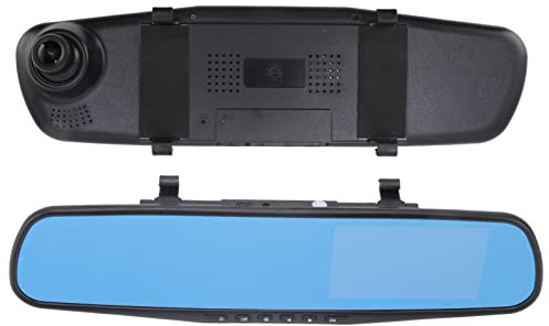 Rückspiegel Dashcam, 4,3 Zoll Rückfahrkamera Videoaufzeichnungssystem, Full HD 1080P, G Sensor, Parküberwachung, 170° Weitwinkel, WDR Technik für Auto Front Heck