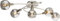 Trango 5-flg. 1010-58SD Edelstahl-Optik Deckenleuchte schwenkbar *WOW* inkl. 5x 3-Stufen dimmbar LED-Leuchtmittel 3000K warmweiß Deckenlampe mit Design rauchigen Glasschirmen Wohnzimmer Deckenstrahler