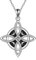 VONALA Keltischer Hexen knoten Halskette 925 Sterling Silber Triquetra Kette keltisch knoten Anhänger Viel Glück Irischer Schmuck für Damen Frauen