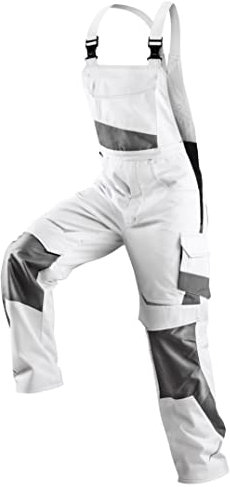 KÜBLER Workwear | PULSSCHLAG Arbeitslatzhose | weiß/anthrazit | Größe 40