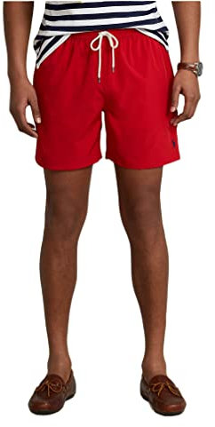 Ralph Lauren Bermuda Maillot de bain pour homme Traveler 14,6 cm 710907255005, rouge, XS