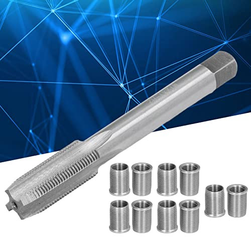 Reparaturset für Zündkerzengewinde Reparaturwerkzeug für Zündkerzengewinde M10X1.0 Schraube + M12X1.0 Gewindebohrer Autozubehör-Hardware-Kit Reparaturwerkzeug für Zündkerzengewinde