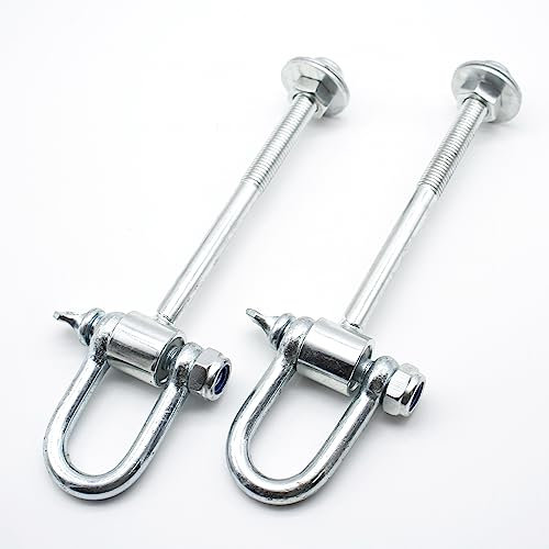 DOJA Barcelona | Crochet Balancoire 120mm x M12 | Pack 2 | Raccord Balancoire | Max. 120mm | Zinc Galvanisé | Support de balançoire | Crochet Hamac Balançoire | pour Fixation Balancoire Exterieur