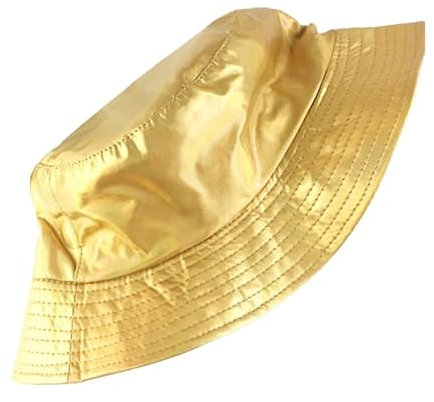 Frotox Metallic Bucket Hat Holographic Bucket Hat Bucket Hat Fisherman Hat Bucket Cap Fisherman Cap Sun Hat Basin Hat