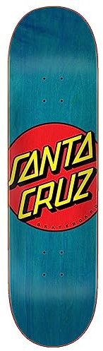 SANTA CRUZ Skateboard Skateboard Deck Classic DOT Logo Farbe Matt - Gratis-Grip (8.5, Aqua Grün)