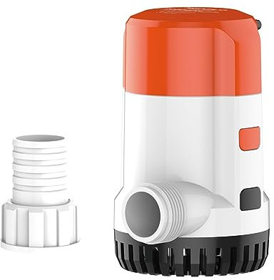 LIGHTEU®, bomba de agua de sentina con sensor automático de nivel de agua de 12 V, 2000 GPH, 7,5 A con sensor de agua incorporado, SFBP1-G2000-13B