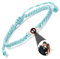 GGKAFACOI Projektion Armband mit Foto, maßgeschneidertes Armband mit Bild im Stein für Paare & Freunde (Blaues Armband + Roségoldene)