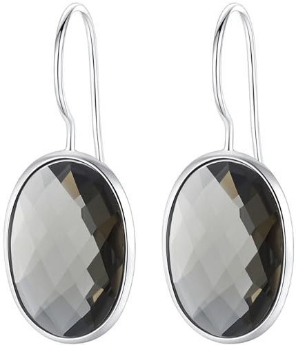 Klassische Wasser Tropfen Himmel Blau Achat Ohrringe Solide MetJakt 925 Sterling Silber Ohrring für Dame Hochzeitsparty Edlen Schmuck (Granit)