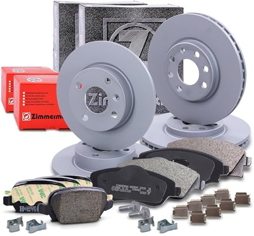 ZIMMERMANN Bremsenset inkl Bremsscheiben Vorne Belüftet Ø 260 mm + Hinten | Kompatibel mit: OPEL CORSA C, TIGRA TwinTop