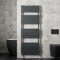 Radiant Living Flat Panel Heated Towel Rail Radiator 1600 x 600mm Bathrooms Ladder Wall Mounted Anthracite Grey