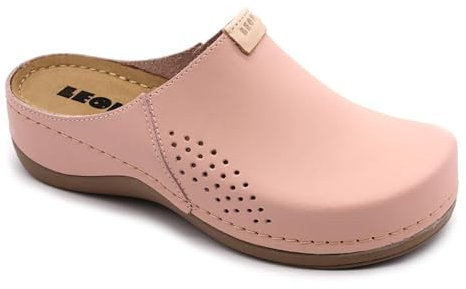 LEON 930 Zoccoli Sabot Pantofole Scarpe, Donna, Rosa, EU 38
