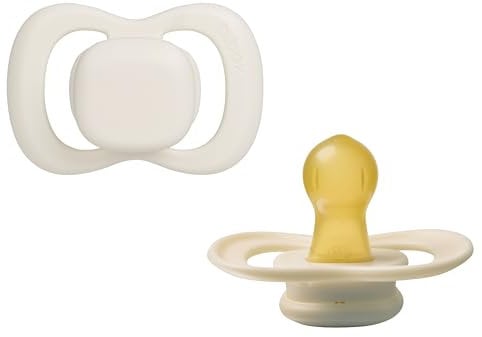 b.box Baby Schnuller Größe 1 (2er Pack) | Naturkautschuklatex | Runder Sauger | Bleibt Sauber | Baby Schnuller 0-6 Monate