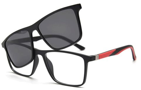 PZEOB Fake Brille Stilvolle Brillengestelle, magnetische Brillengestelle zum Aufstecken, zweifarbige Patchwork-Brillengestelle, schicke Unisex-Brillen, perfekte Übereinstimmung