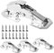 XhjzgcTech Soft Close Damping Hinges, 4 Pcs 5 Inch Soft Close Concealed Cabinet Hinges, Frameless Hidden Hinges for Cabinet Doors Cupboard Door Soft Closing Hidden Hinges, Surface Mount Door Hinges