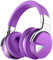 GarageRock E7 Active Noise Cancelling Headphones Bluetooth Headphones Wireless Headphones Over Ear with Microphone Deep Bass, Comfortable Protein Earpads, 30 Hours Playtime for Travel/Work, Purple