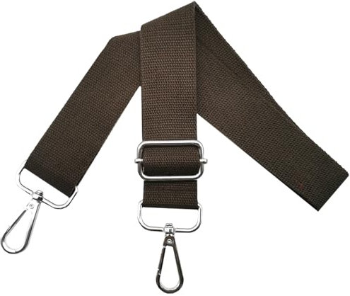 Taschengurte zum Wechseln Schultergurt Tasche - Taschengurt Verstellbar Breit 3.8cm mit Silber Karabiner, Tragegurt für Handtaschen Damen Taschenband, Umhängegurt Taschen, Kaffee, Q14
