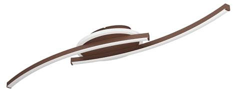 EGLO LED Deckenlampe Lungolago, Deckenleuchte für Büro und Küche | Bürolampe Decke, Küchenlampe aus Metall in Bronze, neutralweiß, 74 cm