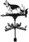 HoveeLuty Banderuola da Tetto a Forma di Animale Banderuola segnavento Decorativa in Ferro 13x22 Pollici Indicatore di direzione del Vento per Cortile Giardino Fattoria, Cane da Pastore
