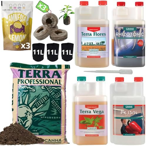 Canna Dünger Set | PK Dünger | Cannabis Dünger Set | Starterset Cannabis Anbau | Home Grow Set Cannabis | Anbau Set indoor | Grow Dünger Set Cannabis | Rhizotonic | Grower Set Cannabis | Starter Set