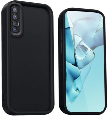 WBWONE Protective Case for Oppo Find X2 Neo - Premium Silicone Shockproof Cover with Elegant Design and Anti-Slip Grip - Black