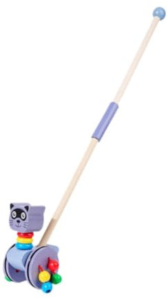 Sharplace Lernaktivitäten im Vorschulalter: Gehen, Ziehtierspielzeug, Laufspielzeug zum Schieben, Nachziehspielzeug, Schiebespielzeug aus Holz für Kinder ab 1 Jahr, Babys, Mädchen und Jungen, Katze