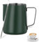 Pot à Lait en Acier Inoxydable,Tianher Pot à Lait en Acier Inoxydable à Main Levée Café Barista Inox Pichet avec Mesure Mark et Latte Art Pen pour Création Cappuccino Espresso (vert foncé)