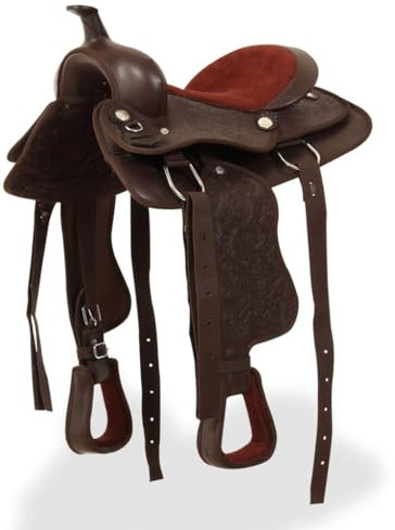 LLEZKBR Furniture Select-Western - Sillín para cabeza y pecho (piel, 30,5 cm), color marrón