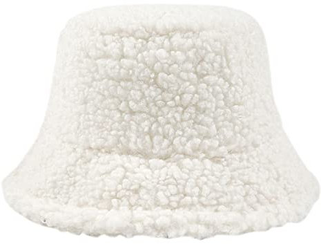 Wintermütze für Herren und Damen, Teddy-Sportmütze, warm, Winter, Outdoor, Reisen, Festival, Fischerhut, Fischerhut, Fischerhut, Fischerhut, Fischerhut, Fischerhut, Fischerhut,, weiß, Einheitsgröße