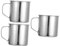 LAPYAPPE 4stücke Edelstahl Trinkbecher Mit Griff Isolierte Kaffeetassen Für Zuhause Und Unterwegs Vielseitig Einsetzbar Für Kaffee Tee Und Wasser Rostfreier Stahl Silber