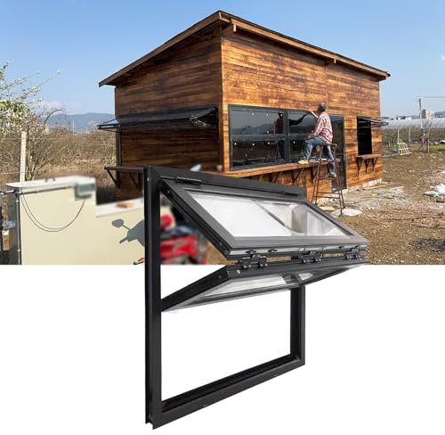 Ventanas Aluminio Ventana Plegable para Camping, Ventanas Correderas Resistentes a La Intemperie, Ventanas para Casas de Campo, Ventanas para El Hogar, Ventanas Correderas de Servicio(34x40in/86x102cm