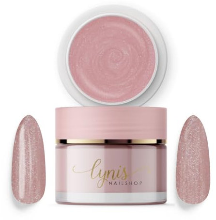 Lynis-Nailshop.de - Ongles en fibre de verre - Rose naturelle - 15 ml - Gel de construction pour modelages d'ongles à viscosité moyenne - Maquillage - Pinchable pour UV et LED - Sans HEMA
