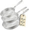 SILBERTHAL Set padelle acciaio inox 20,24 e 28 cm - Per induzione e tutti i tipi di cucine - Padelle acciaio induzione