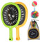 CIYODO 1 Satz Tennisschläger Spielset für Outdoor mit Rutschfestem Griff und Elastischem Netz für Garten Strand und Familienaktivitäten Leuchtende Farben Fördert Spaß und Bewegung