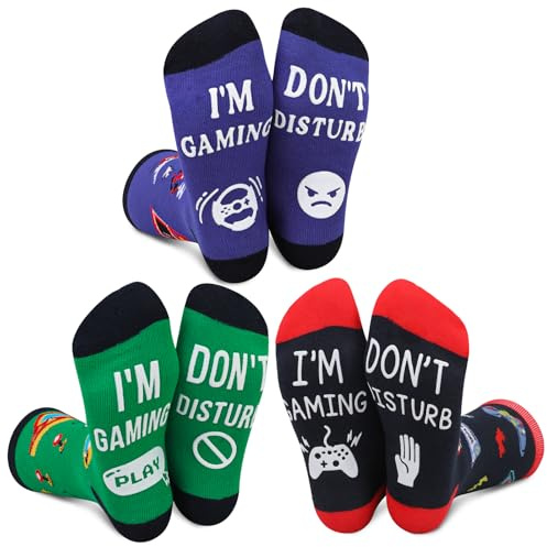 Zuimei Funny Novelty Socks for Men | Personalised Novelty Socks Cotton Crew Sock, Fun Gifts for Gamers and Beer Lovers for Teenage Boys Husband Brother