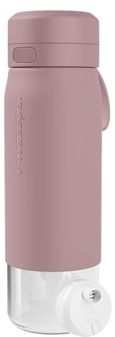 Wessper Trinkflasche aus Borosilikatglas mit Actitex Disc-Filter, 700 ml, rosa – BPA-frei, auslaufsicher, spülmaschinengeeignet – ideal für Outdoor, Fitness & Pendeln