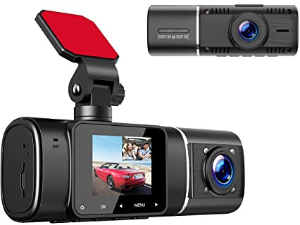 Volaylink 1080P Dash Cam Front and Inside with Battery, Dual Car Camera Dash Cam with Parking Monitor, Infrared Night Vision, WDR, G-Sensor, 170° Wide Angle, Dashcam with Motion Detection