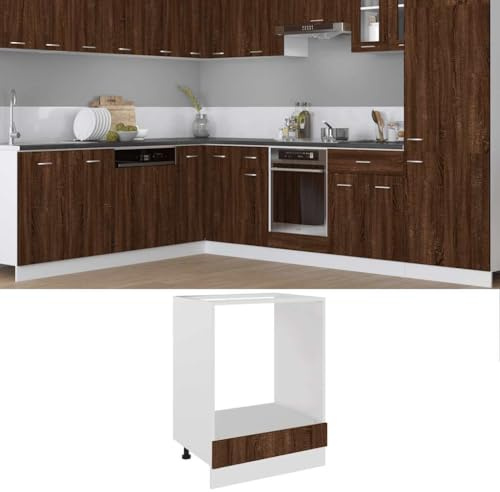 Zeehear Lyon - Armario de cocina (60 x 46 x 81,5 cm, madera, patas ajustables, armario de cocina para horno, microondas, resistente a la humedad)