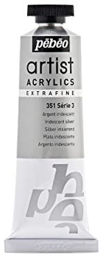 Artist Acrylics von Pebeo Ölfarbe, 37 ml, Irisierendes Silber