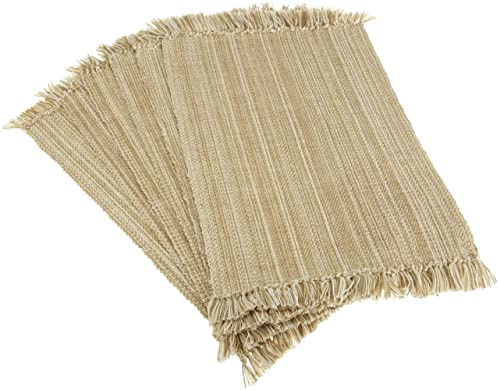 DII Variegated Tabletop Collection, Placemat Set, 13x19, Off-White, 6 Piece