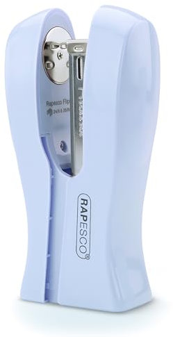 Rapesco 1379 Aufrechtes, Platzsparendes Heftgerät, 20 Blatt Kapazität, Hellblau