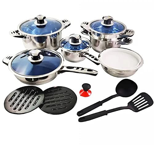 Royalty Line RL-16RGNM: 16 Pieces Premium Stainless Steel Cookware Set